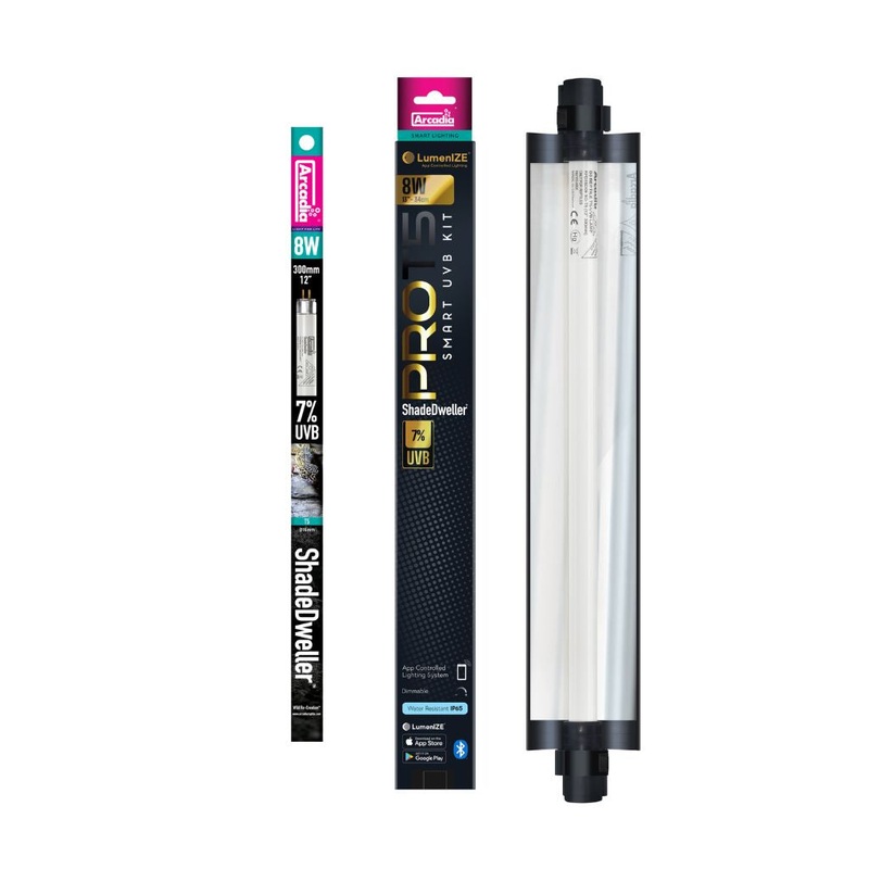 Arcadia LumenIZE Pro T5 UVB Kit, ShadeDweller 7% UV-B, 8 Watt – 12″