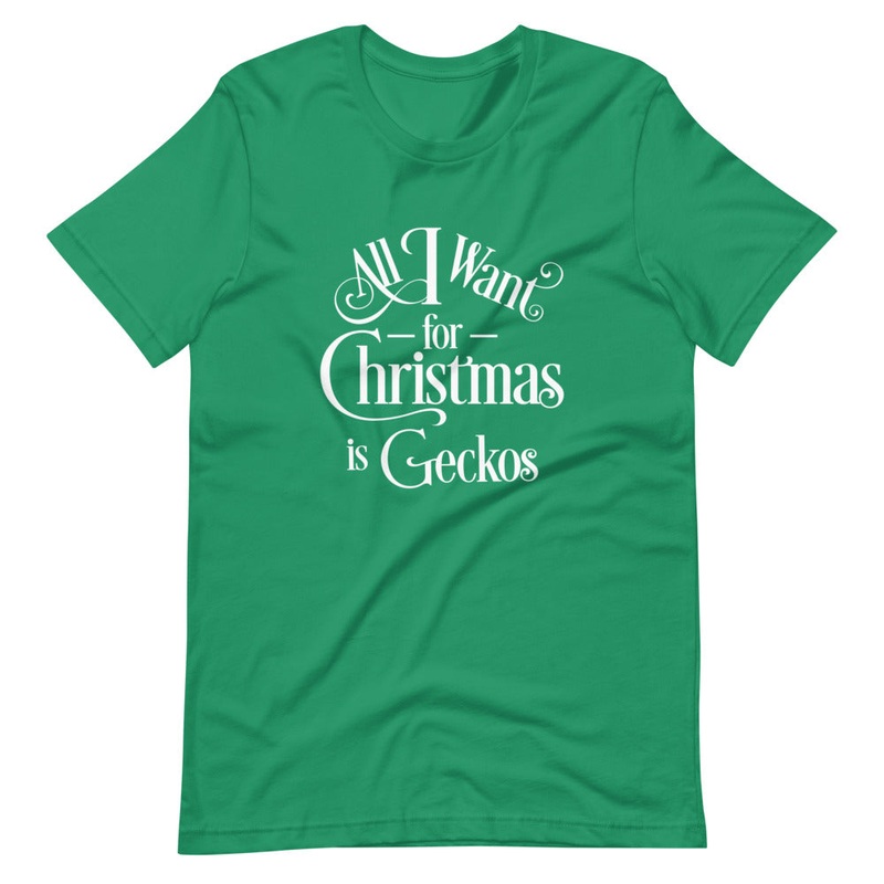 All I Want for Christmas is Geckos Short-Sleeve Unisex T-Shirt Black Heather XS