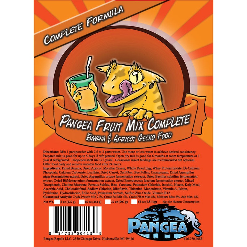Pangea Fruit Mix  Apricot Complete Gecko Diet  – orange 2 Ounce