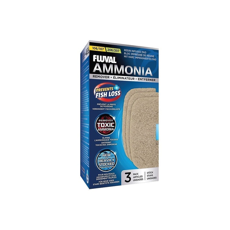 Fluval 106/107/206/207 Ammonia Remover Pad, 3pk