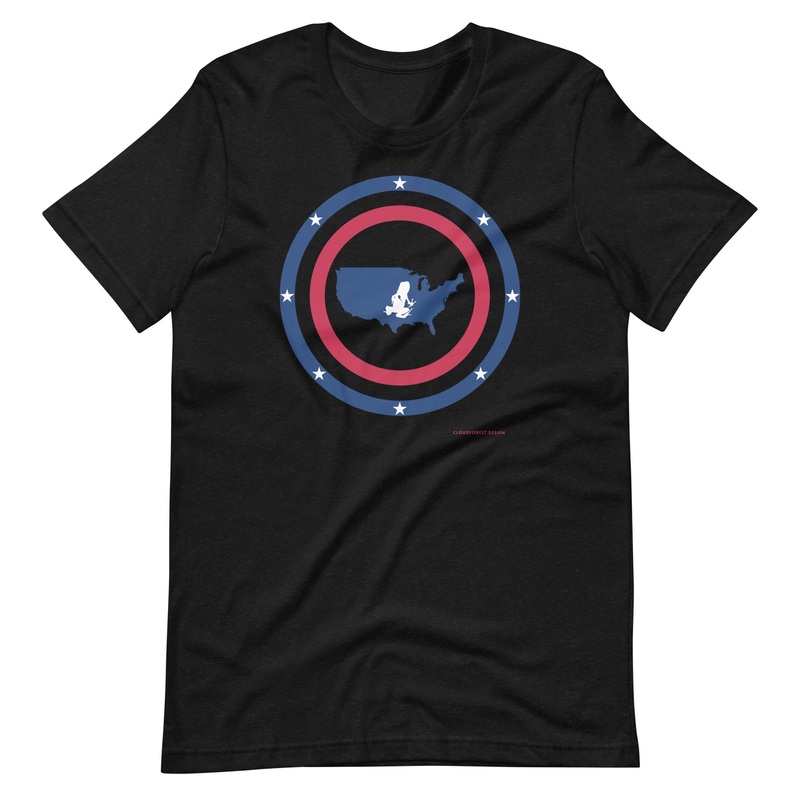 United States of Frog Unisex t-shirt Black Heather XS