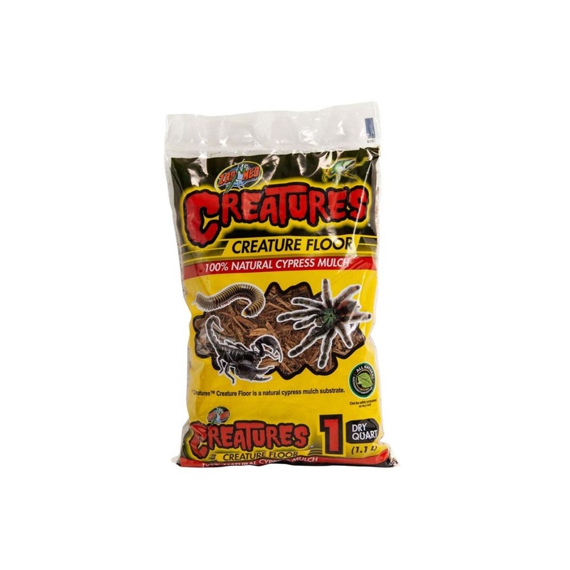 Zoo Med Creatures Creature Floor Natural Cypress Mulch Substrate Brown, 1ea/1 qt