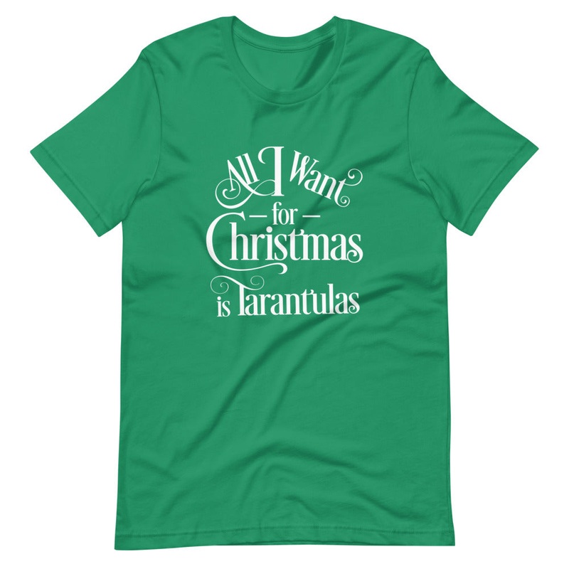 All I Want for Christmas is Tarantulas Short-Sleeve Unisex T-Shirt Black Heather XS