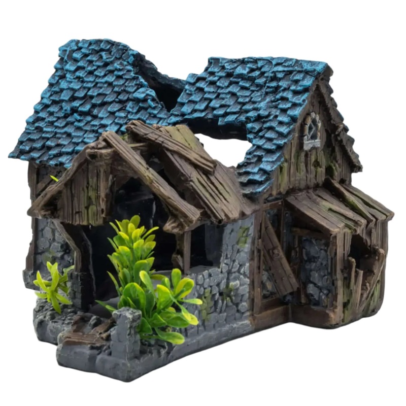 AquaSpectra Sunken Shack 21.5x21x13cm