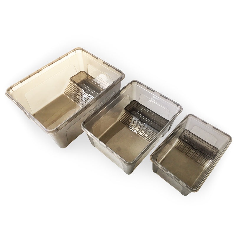 Plastic Turtle Tank w/platform Black XS 21 x 13 x 10cm(H)