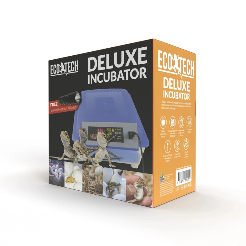 Deluxe Reptile Egg Incubator (With Free Candling Torch)