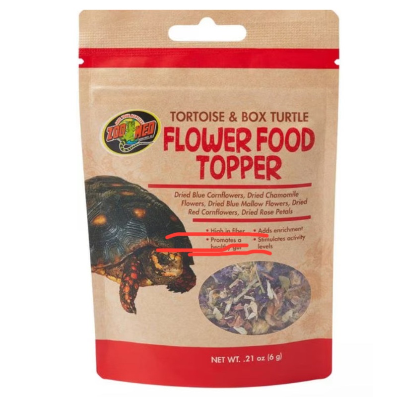 Zoo Med Tortoise & Box Turtle Flower Food Topper 1.4oz