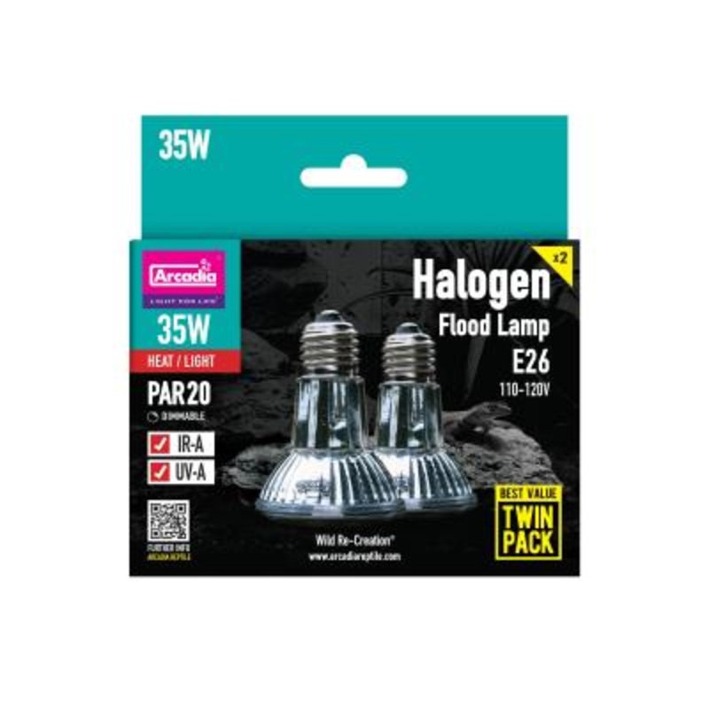 arcadia Halogen Heat Lamp Twin Pack