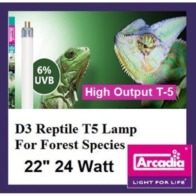 Arcadia T5 HO D3+ 6% UVB Bulb 22″ (24w)