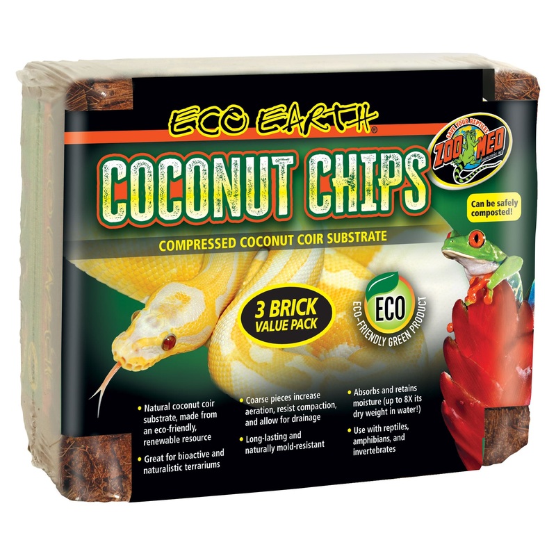 Zoo Med Eco Earth Coconut Chips Substrate 3 bricks