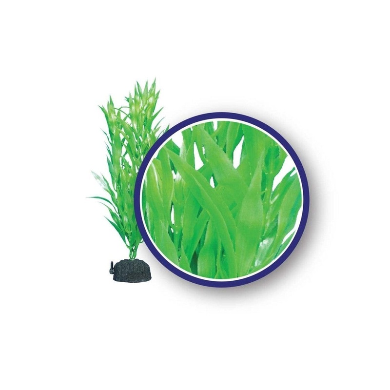 Weco Products Freshwater Series Bamboo Leaf Aquarium Plant Green, 1ea/18 in