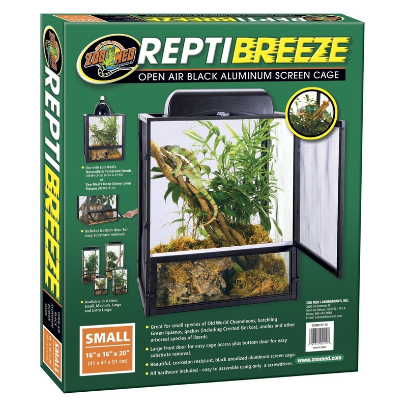 Zoo Med ReptiBreeze Aluminum Screen Cage Small (16 x 16 x 20″)