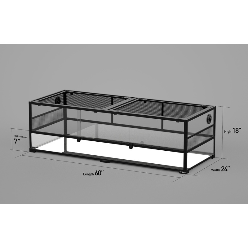 60″ x 24″ x 18″ Glass Custom Reptile Tank 112.2 Gallon