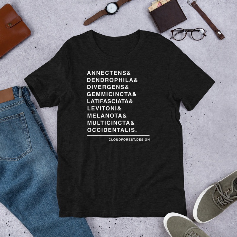 Mangrove Snake (Boiga dendrophila) Subspecies List Short-Sleeve Unisex T-Shirt Black Heather XS