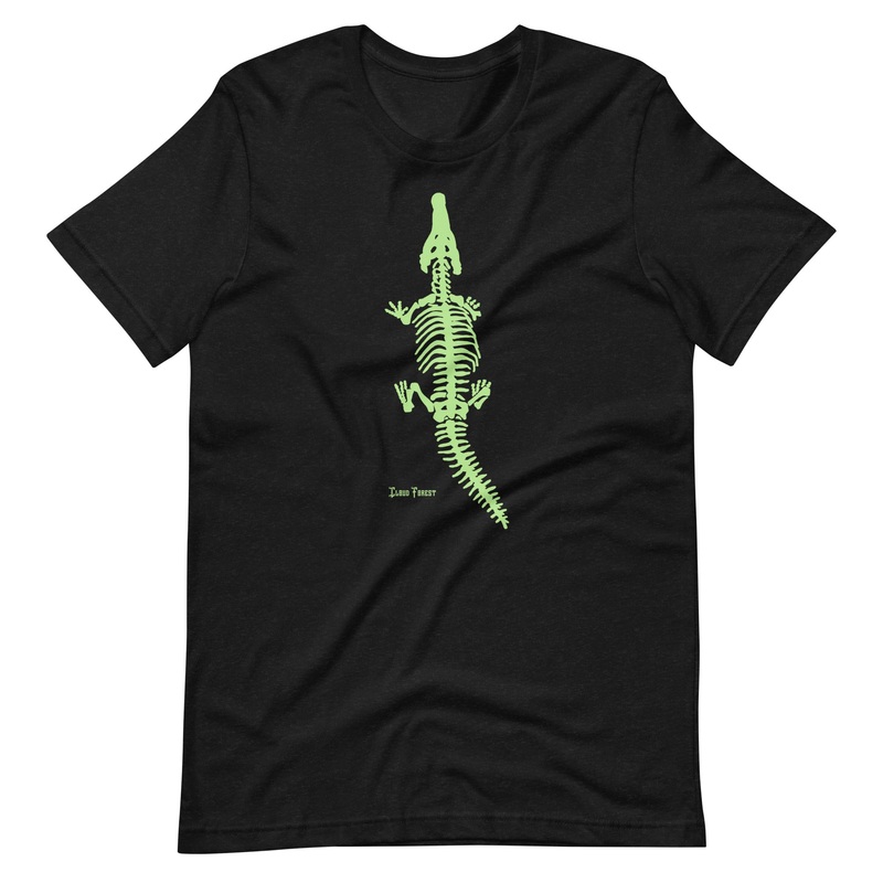 Halloween Crocodile Skeleton Unisex t-shirt XS