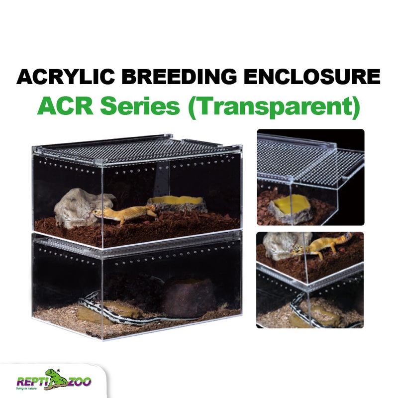 REPTIZOO Acrylic Breeding Enclosure ACR Series (Transparent) ACR01 8 x 12 x 6inch(H)