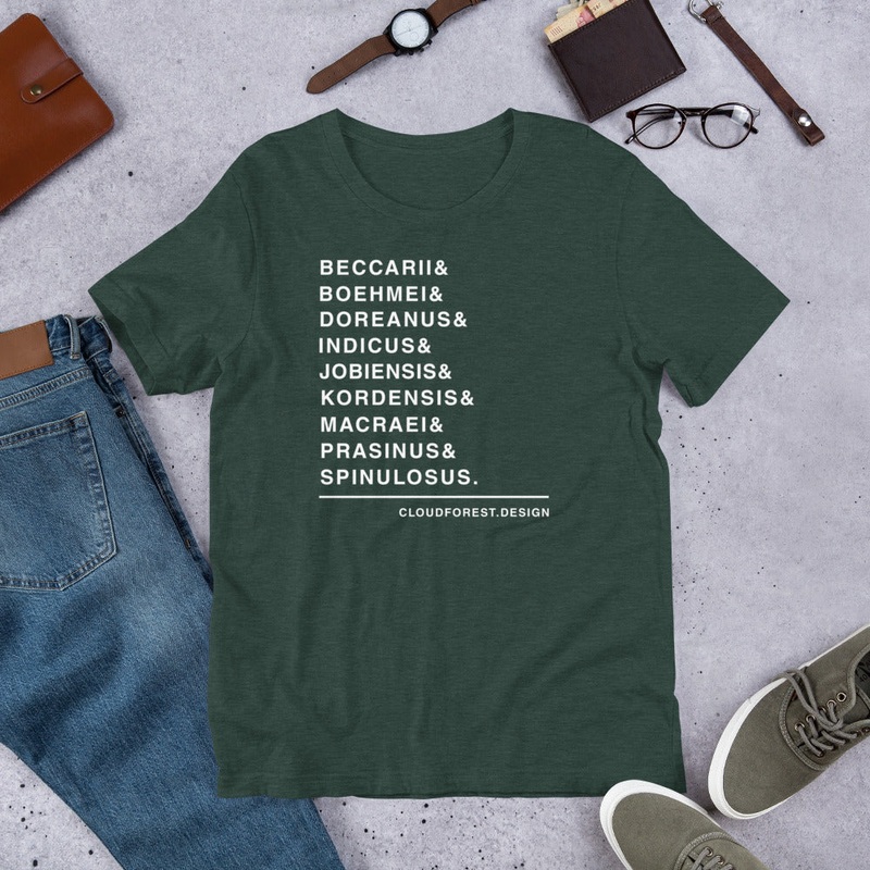 Tree Monitor (Subgenus Euprepiosaurus) Species List Short-Sleeve Unisex T-Shirt Black Heather XS