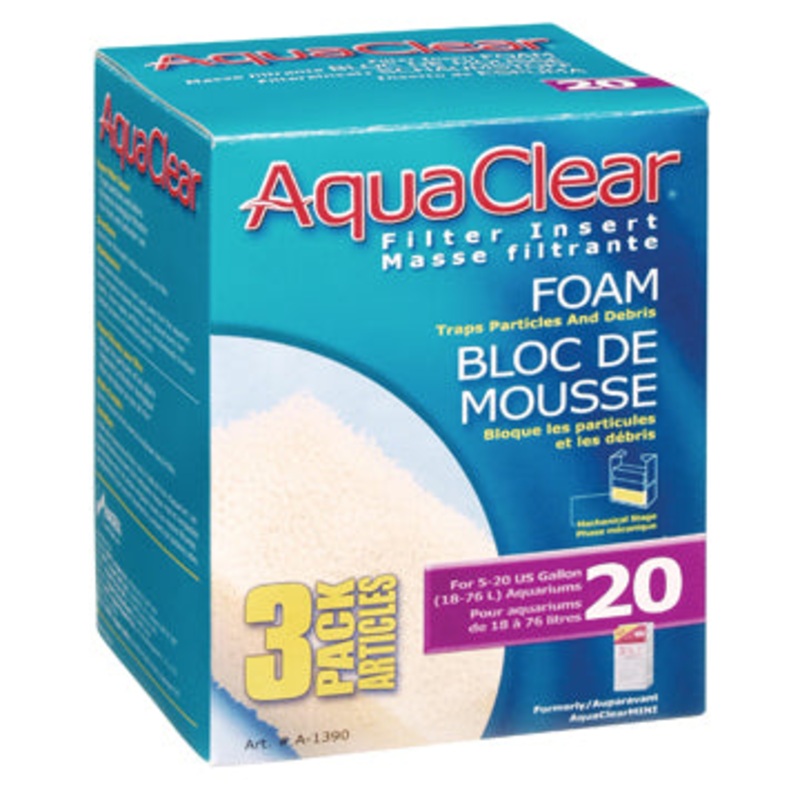 AquaClear Foam Filter Insert – 3 pack Aquaclear 20