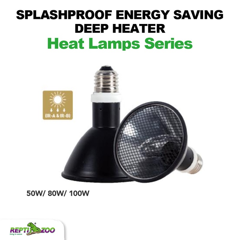 REPTIZOO Splashproof Energy Saving Deep Heater 50W #PAR95050-CA