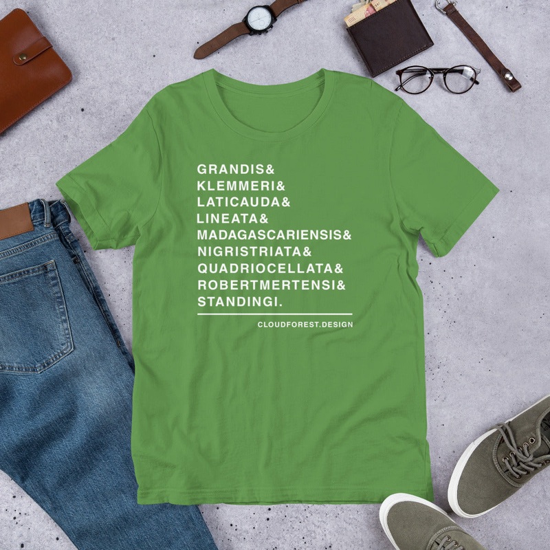 Phelsuma Species List Short-Sleeve Unisex T-Shirt Black Heather XS