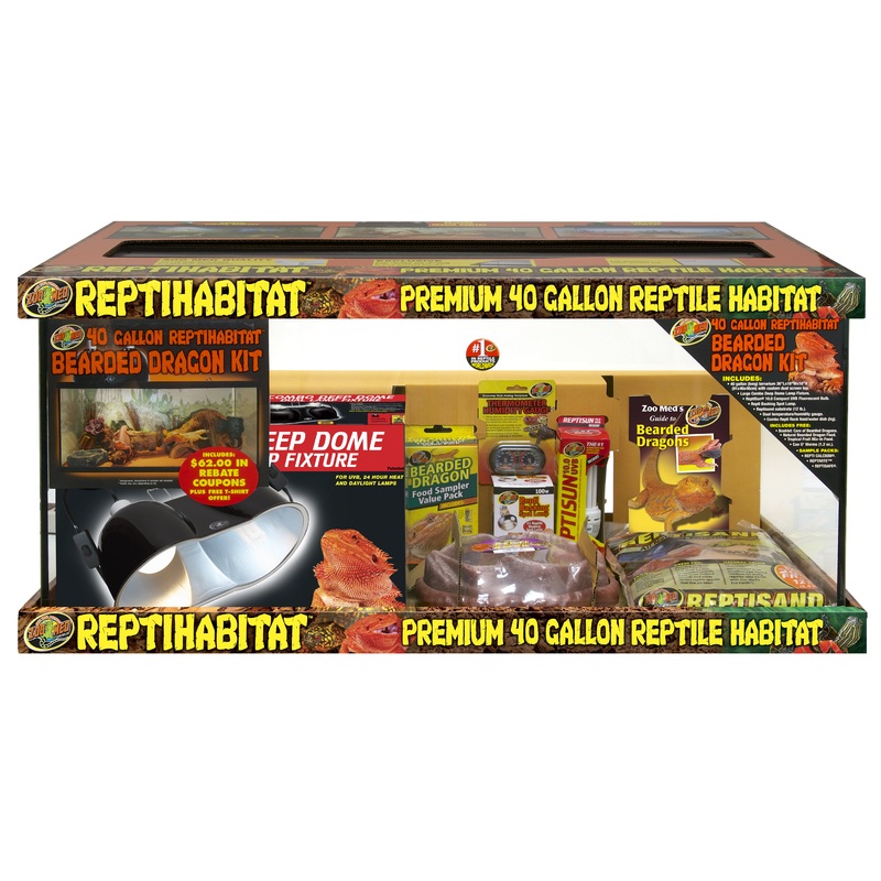 Zoo Med 40 Gallon ReptiHabitat Bearded Dragon Kit