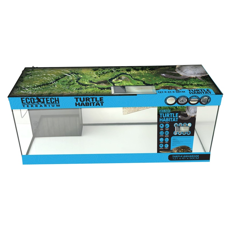 Eco Tech Turtle Aquarium 121 x 41 x 50cm Built in Dock