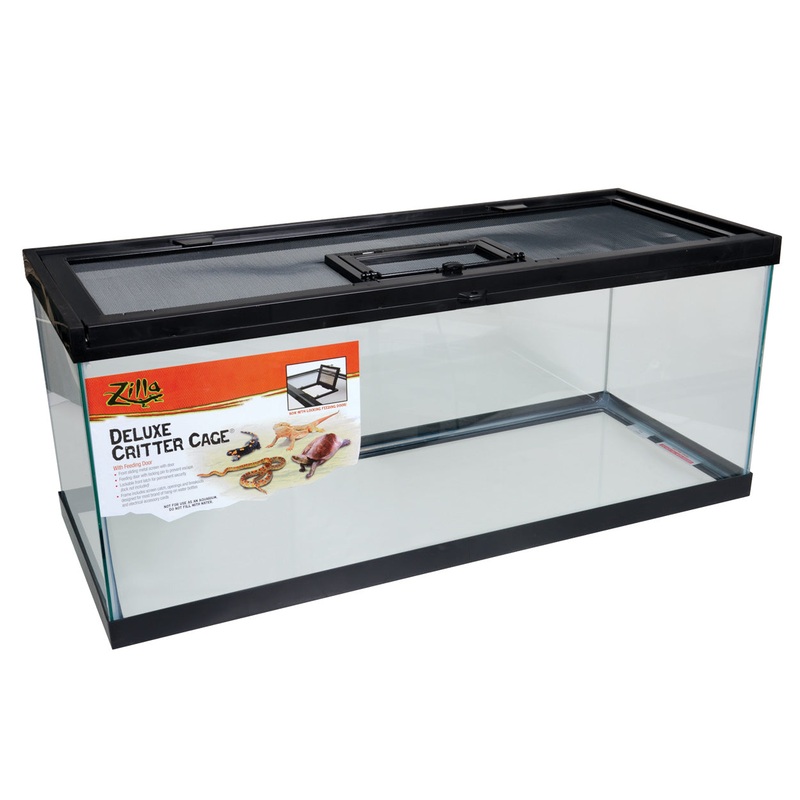 Zilla Deluxe Critter Cage w Feeding Door – In Store Only 20 Gal Long
