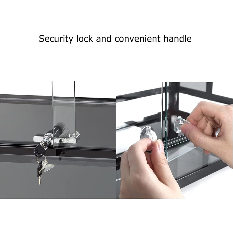 4PCS convenient handle for reptizoo reptile terrarium glass door