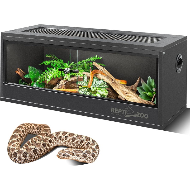 REPTI ZOO 20 Gallon PVC Reptile Tank 30x12x12 Reptile Terrarium for Lizards