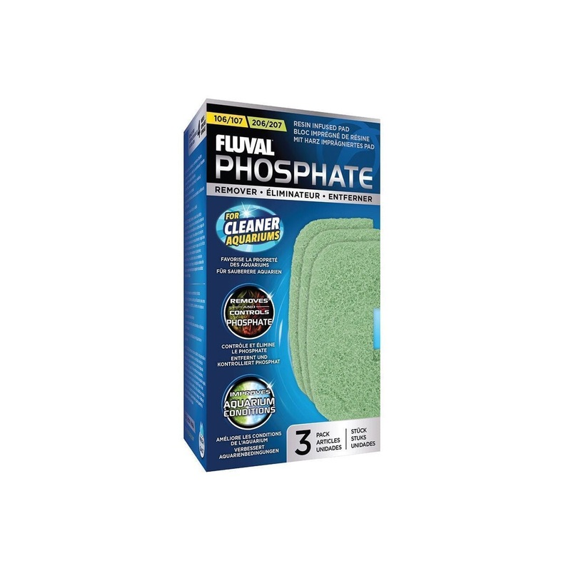 Fluval 106/107/206/207 Phosphate Remover Pad, 3pk