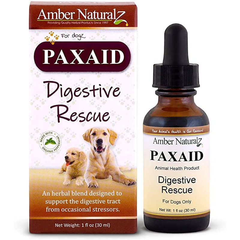 Amber Naturalz Paxaid: Digestive Rescue – for Dogs, 1 Ounce 1oz