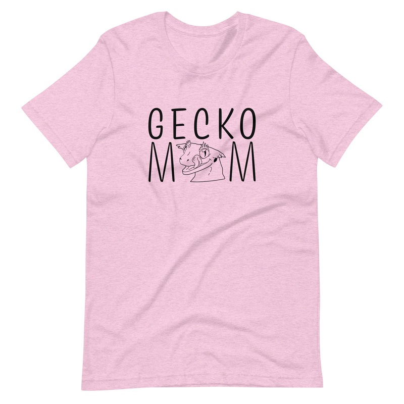 Crested Gecko Mom – T-Shirt Heather Prism Lilac S
