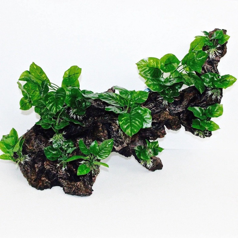 Aquarium Ornament Driftwood with Plants XXL